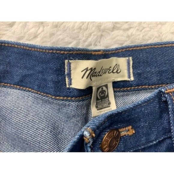 Madewell Size 31 Womens Jeans Baggy Straight Dark Wash High Rise - Picture 2 of 4